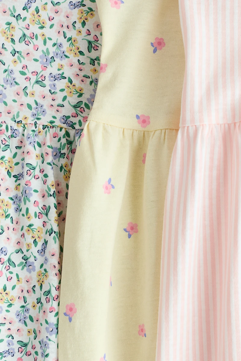 3-pack Printed Cotton Dresses
