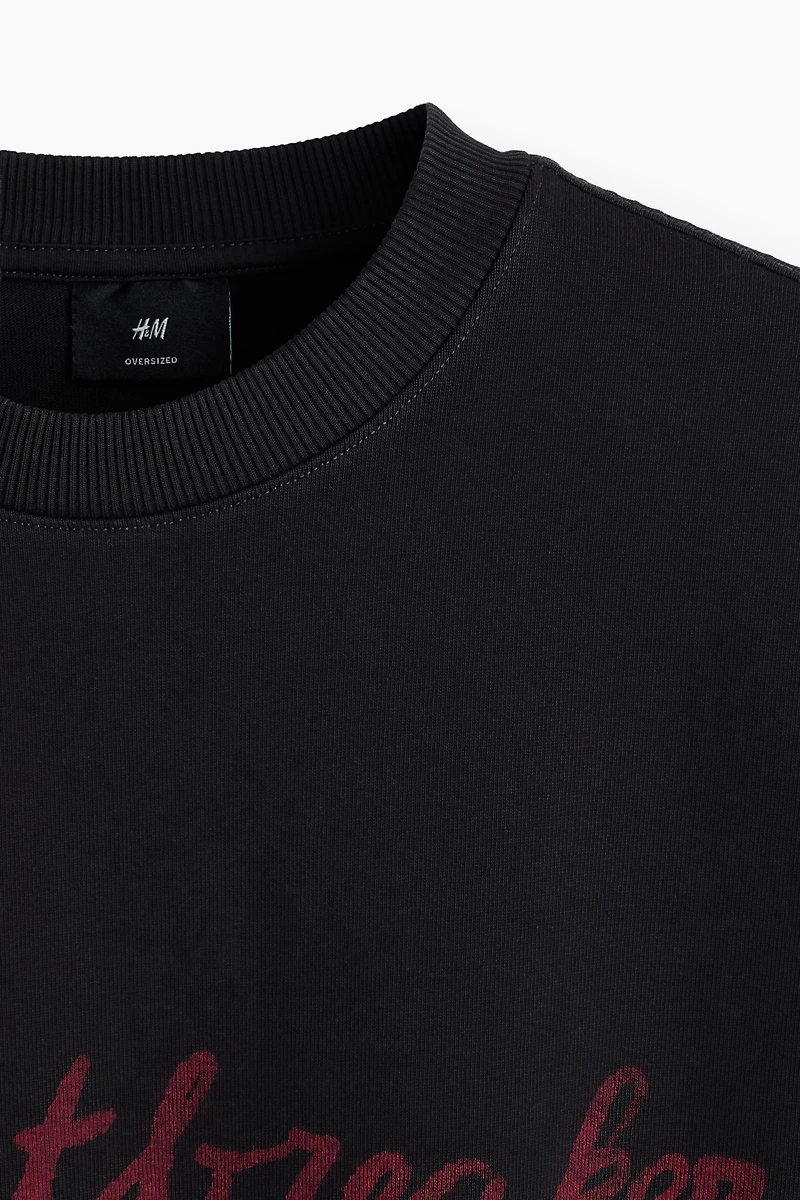 Oversized Heat Reactive Printed T-Shirt