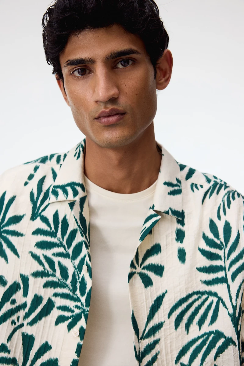 Regular-Fit Textured Resort Shirt