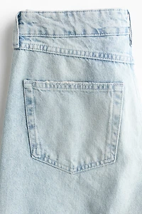 Wide-Leg Regular-Waist Culotte Jeans