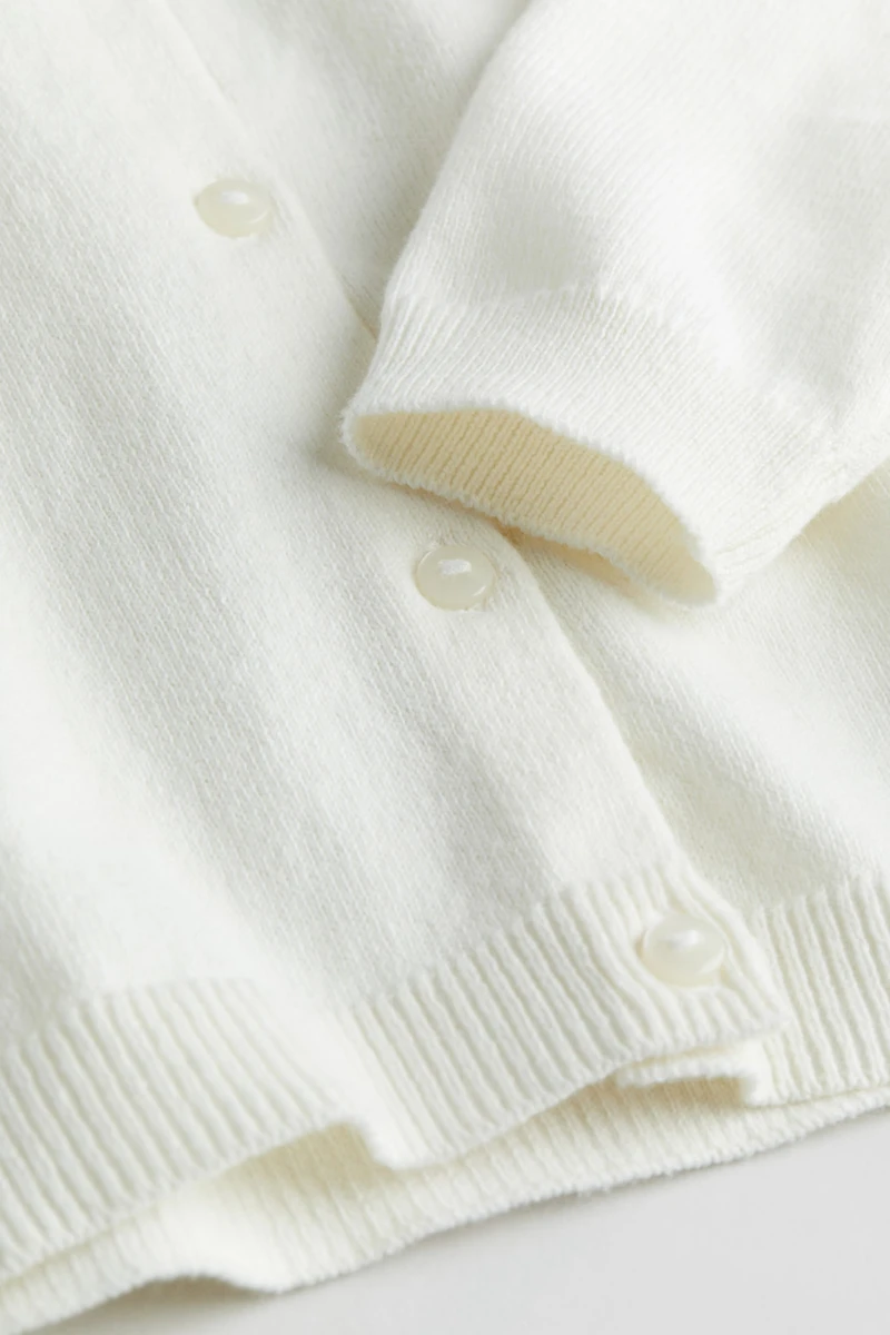 Fine-knit Cotton Cardigan
