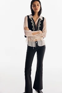 Veste sans manches brodée