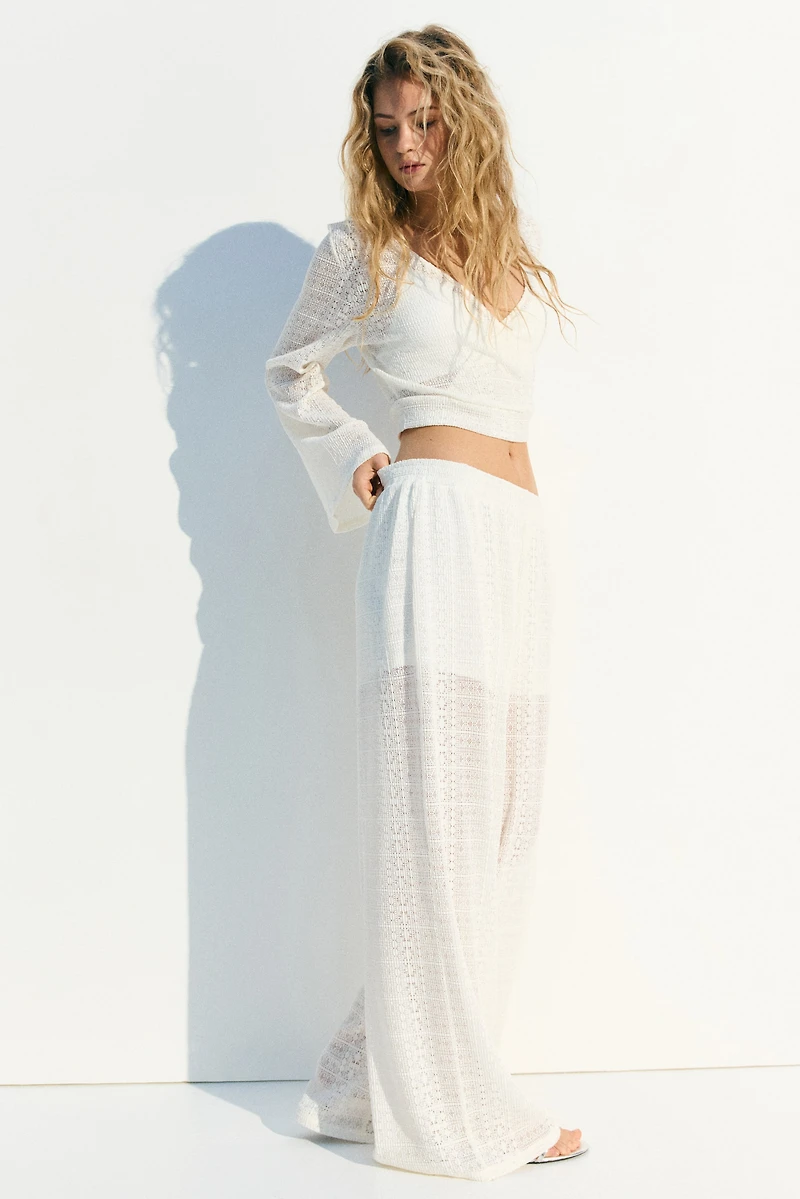 Lace-Look Pull-On Pants