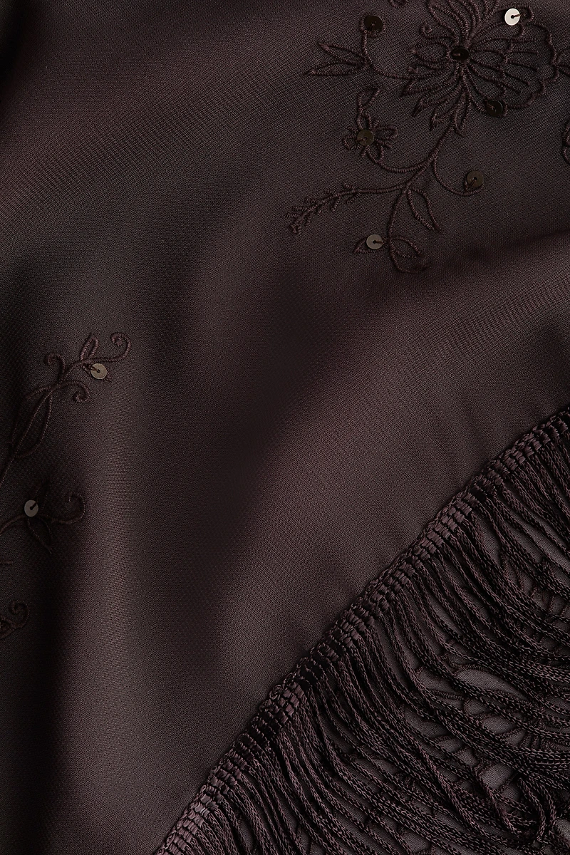 Paréo à bord frangé