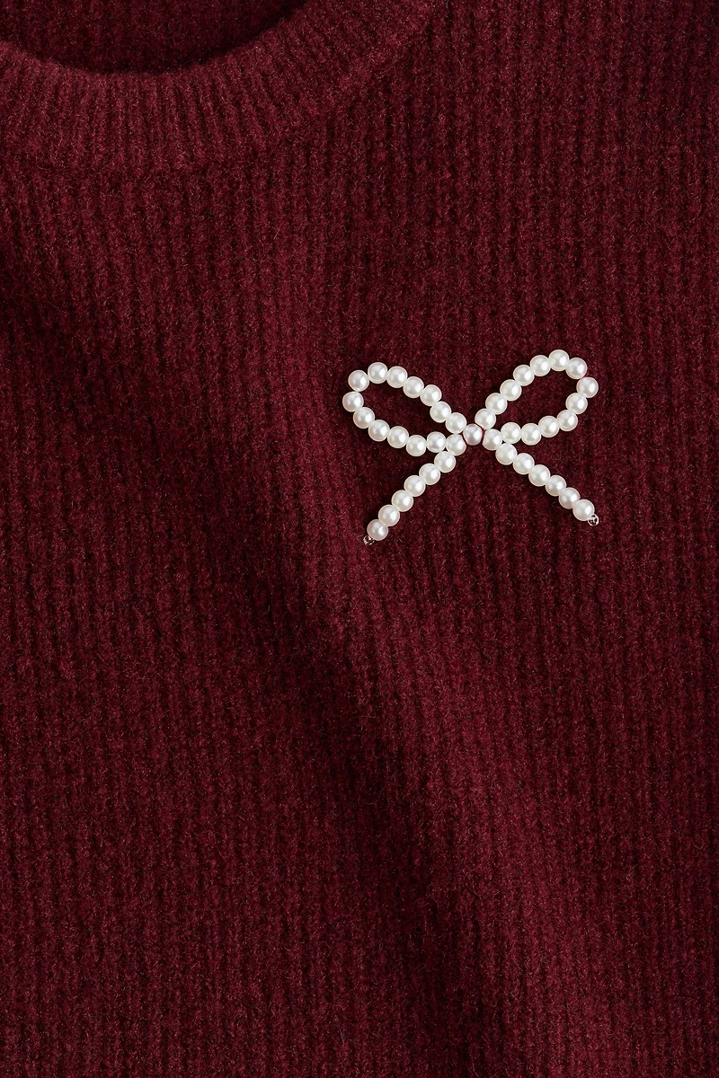 Rhinestone-Embellished Sweater