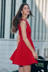 Dress with Flared Skirt