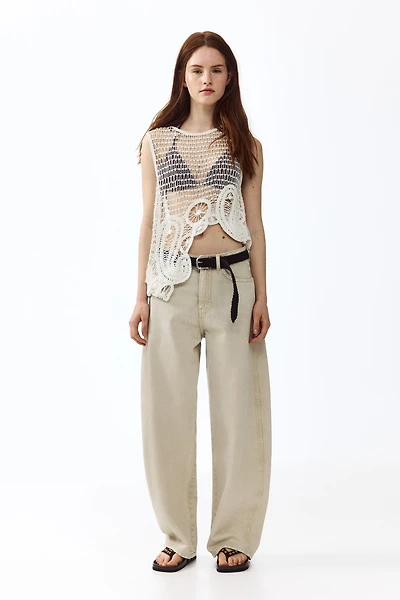 Jean ample taille haute