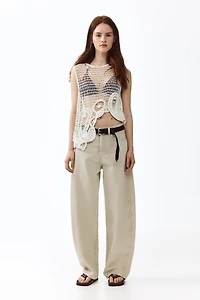 Barrel-Leg High-Waist Jeans