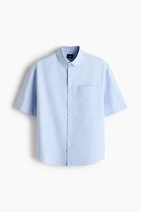 Relaxed-Fit Short-Sleeved Oxford Shirt