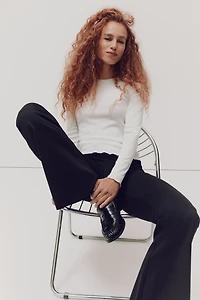 Pantalon évasé en jersey