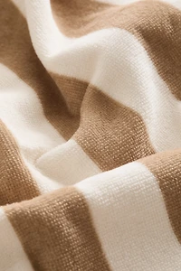 Striped Cotton Hooded Towel Wrap