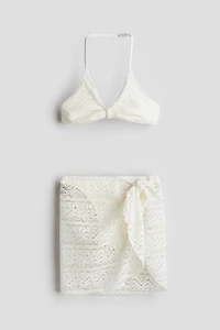 3-Piece Crochet-Look Swim Set