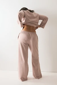 Pantalon en coton à l'aspect délavé