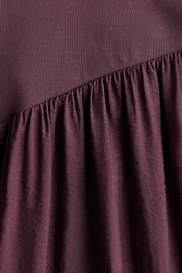 Robe asymétrique bi-matière