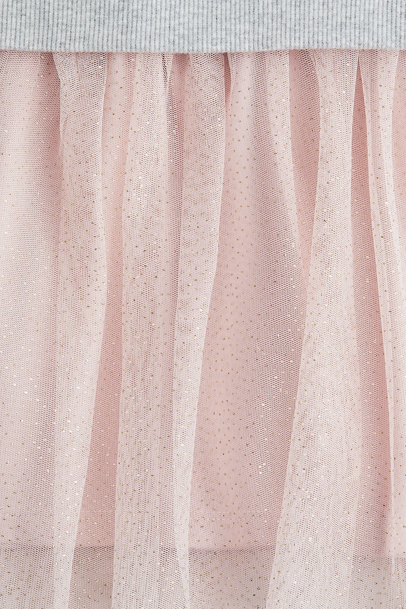 Robe en molleton avec jupe tulle