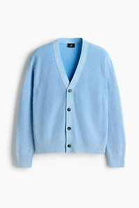 Relaxed-Fit Rib-Knit Cotton Cardigan