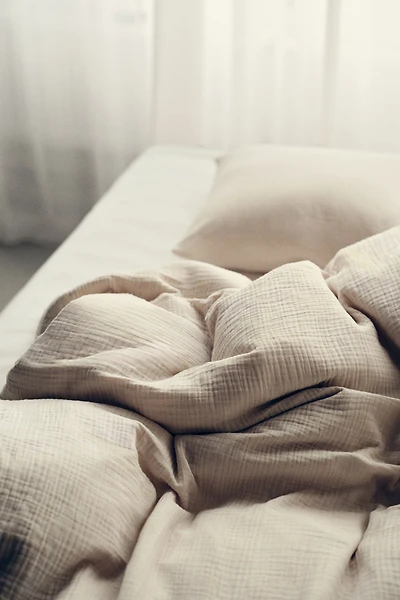 Parure de couette lit simple en mousseline