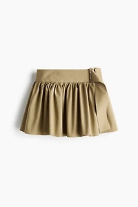 Flared Cotton Mini Skirt
