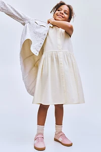 Sleeveless Seersucker Dress