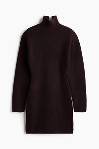 Rib-Knit Shoulder-Pad Dress