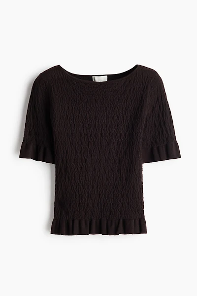 Textured-Knit Top