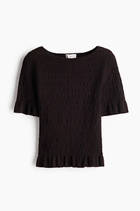 Textured-Knit Top