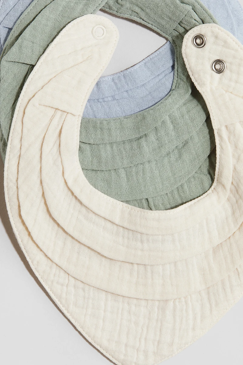 3-pack Cotton Muslin Bibs