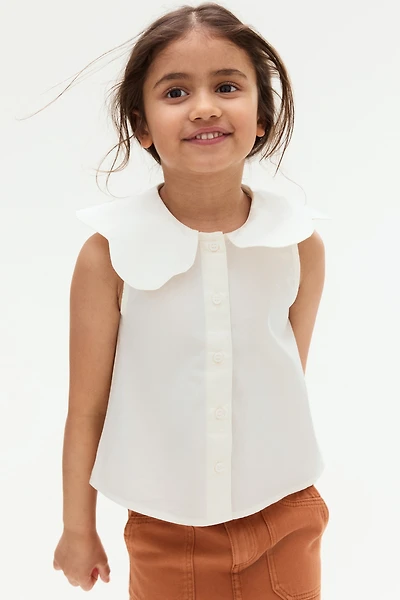 Chemisier en coton avec col