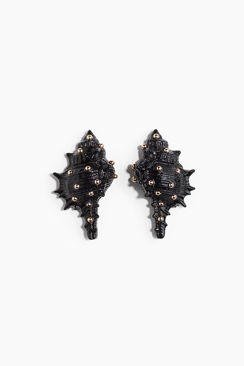 Seashell-Shaped Stud Earrings