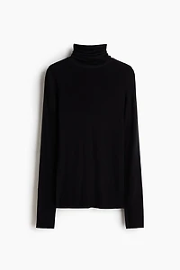 Wool Turtleneck Top