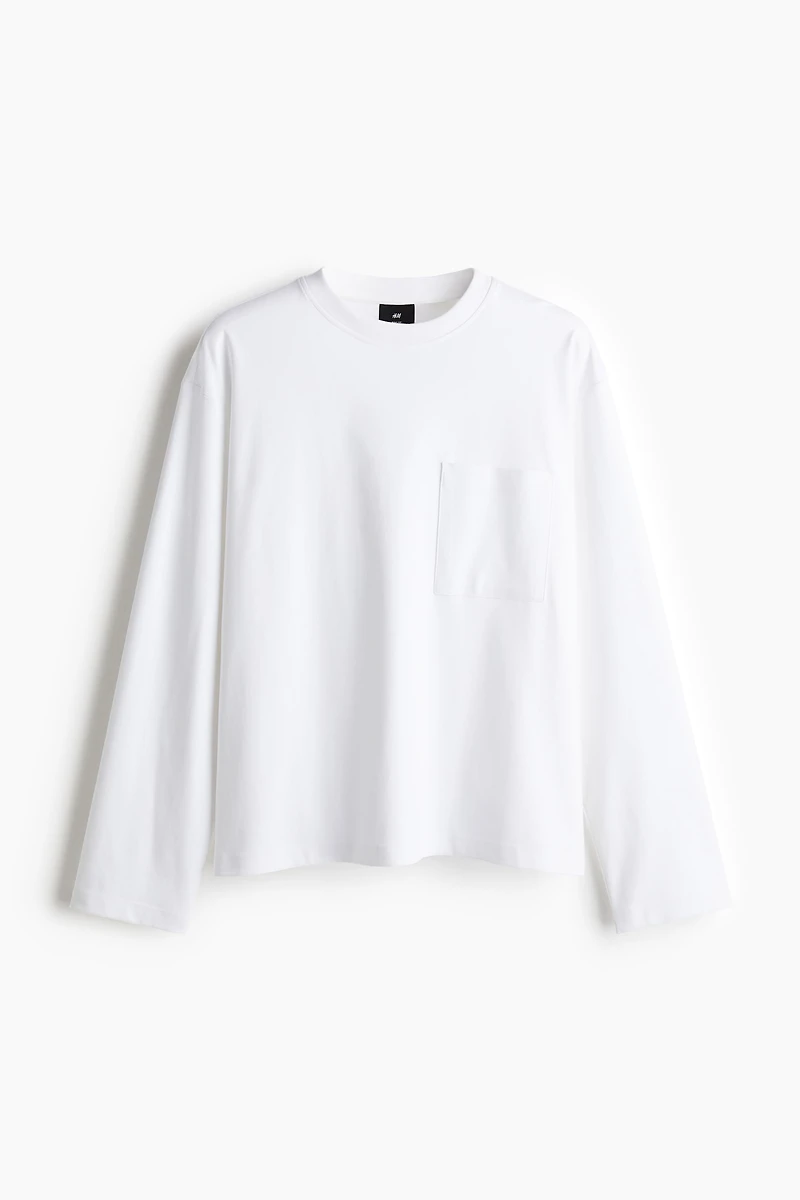 Loose-Fit Long-Sleeved Jersey Shirt