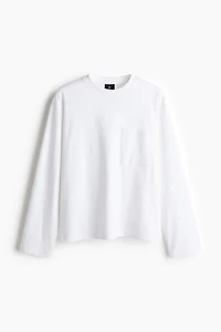 Loose-Fit Long-Sleeved Jersey Shirt