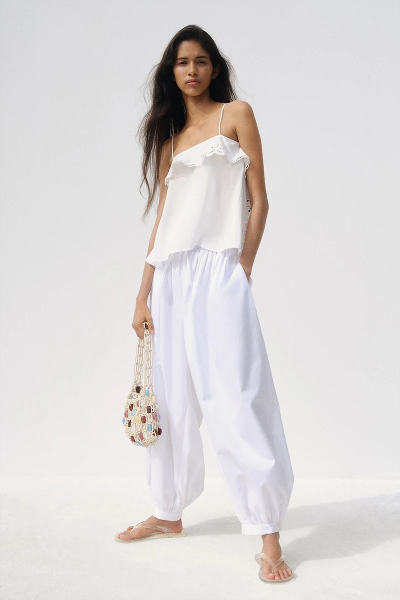 Camisole Top with Eyelet Embroidery