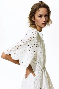 Broderie anglaise shirt dress