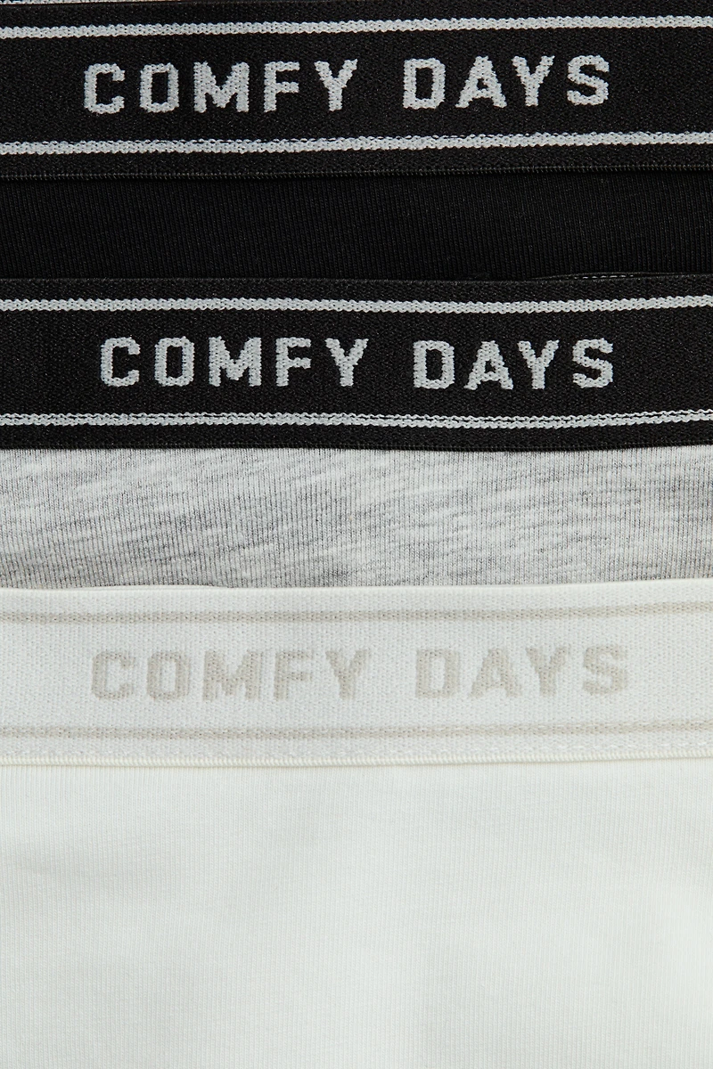 5-Pack Hipster Briefs with Text Motif