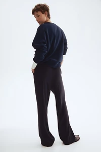 Straight-Leg Creased Pants