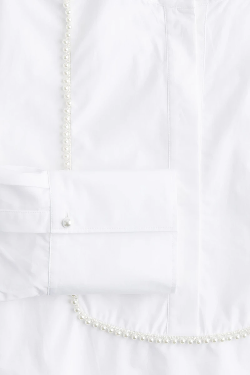 Chemise de tusedo ornée perles fantaisie