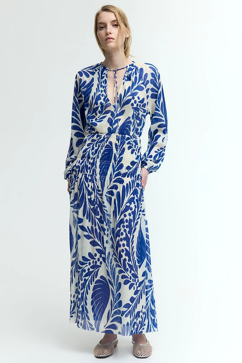 Smocked-Waist Dress