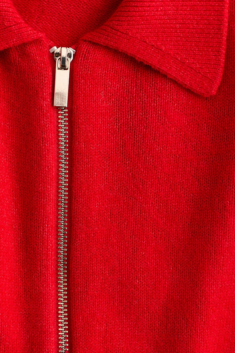 Oversized Cardigan with Zipper