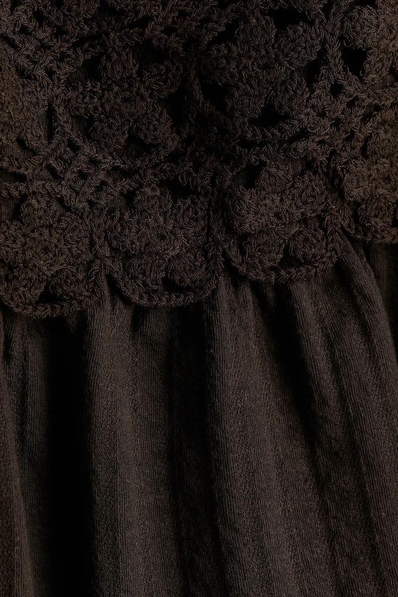 Ruffle-Trimmed Cotton Top