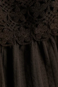 Ruffle-Trimmed Cotton Top
