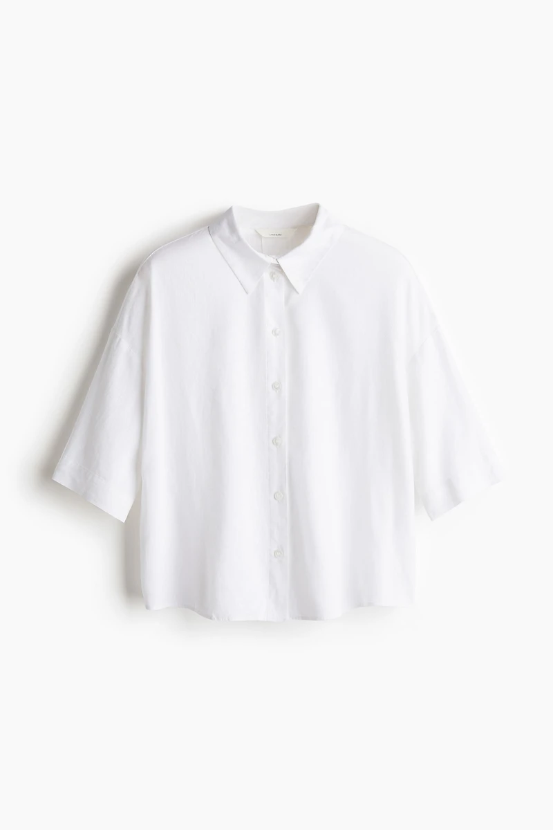 Linen-Blend Shirt