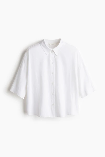 Linen-Blend Shirt