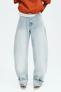 Barrel Leg Regular Waist Jeans