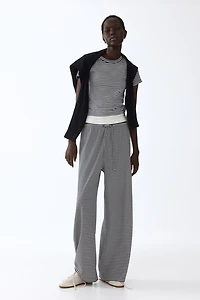 Ribbed Drawstring Pants