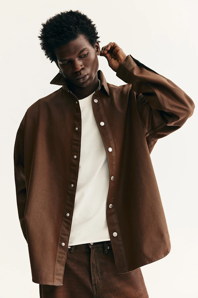 Oversized-Fit Denim Shirt