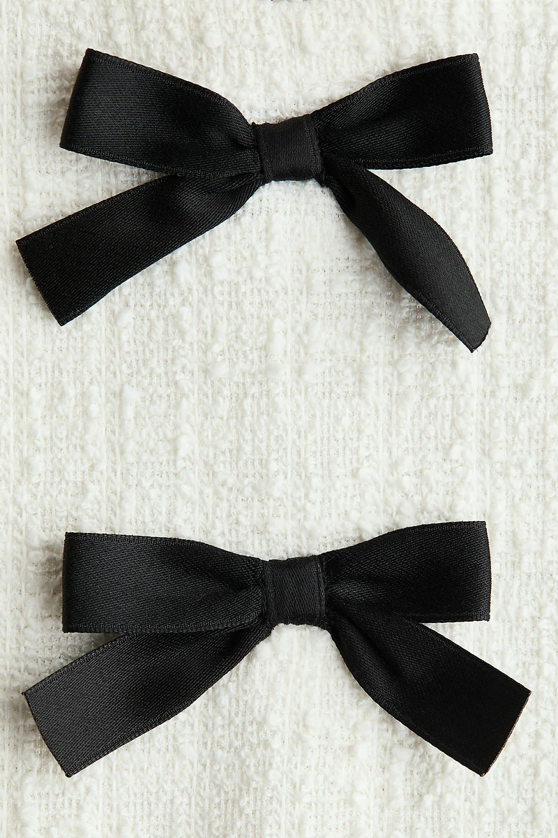 Bow-Detail Bouclé-Weave Dress