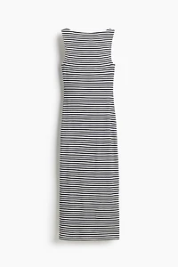 Ribbed Jersey Midi Dress