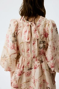 Robe MAMA en lin mélangé