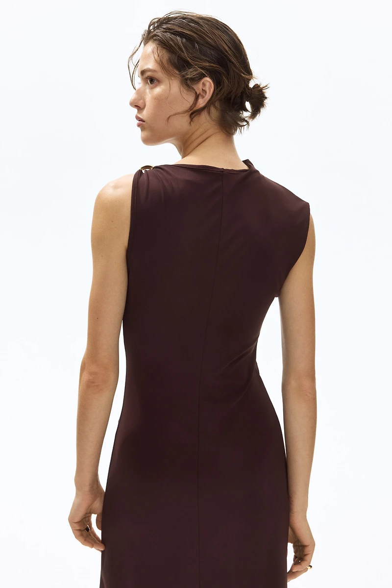 Robe en jersey avec détail drapé